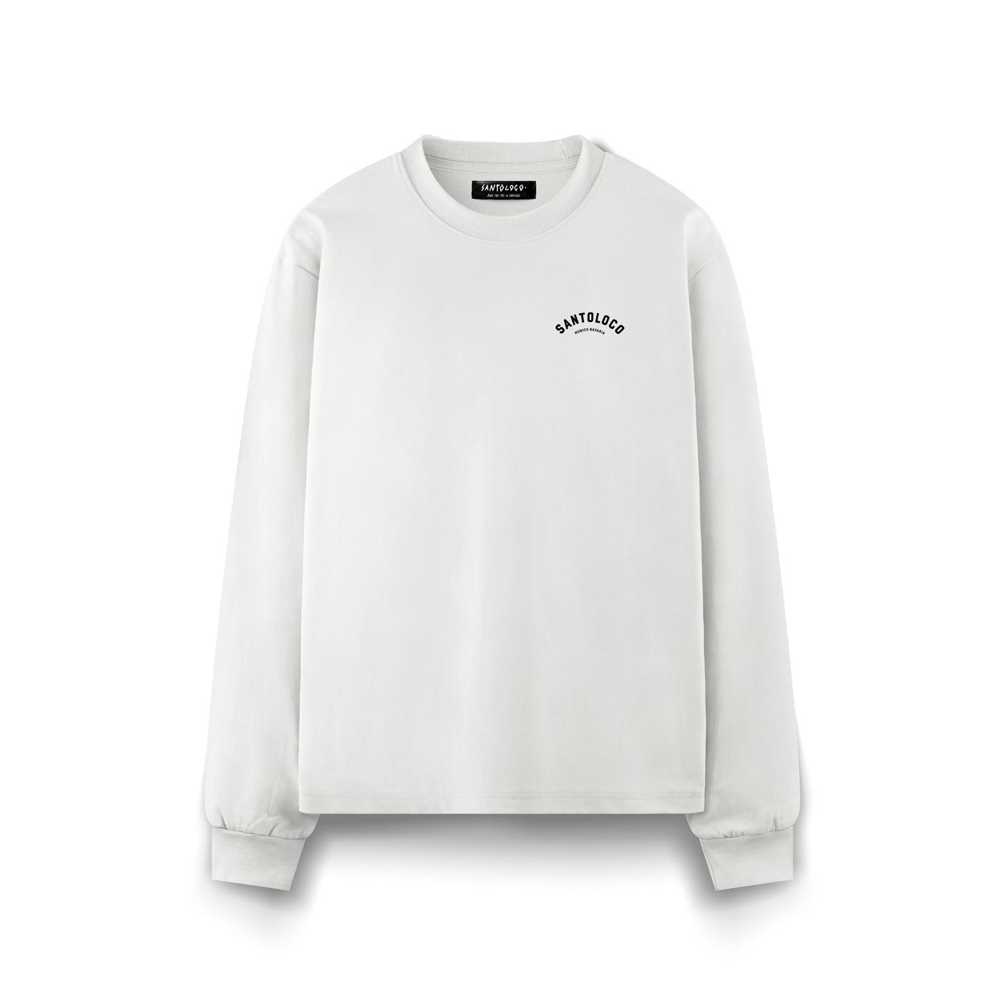 SantoLoco Munich Surfing ist ein schwarzes Motorsport-Langarmshirt.