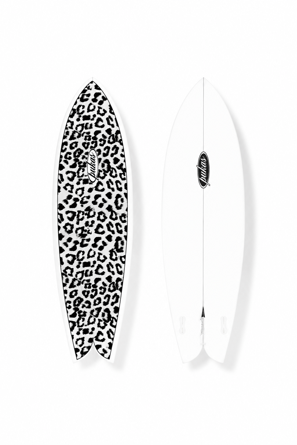 Pukas Leopard Fish Surfboard 5'6