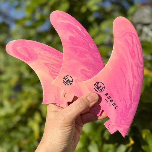 Rebel Thruster Marble "Raspberry Barrel" FCS I Fins