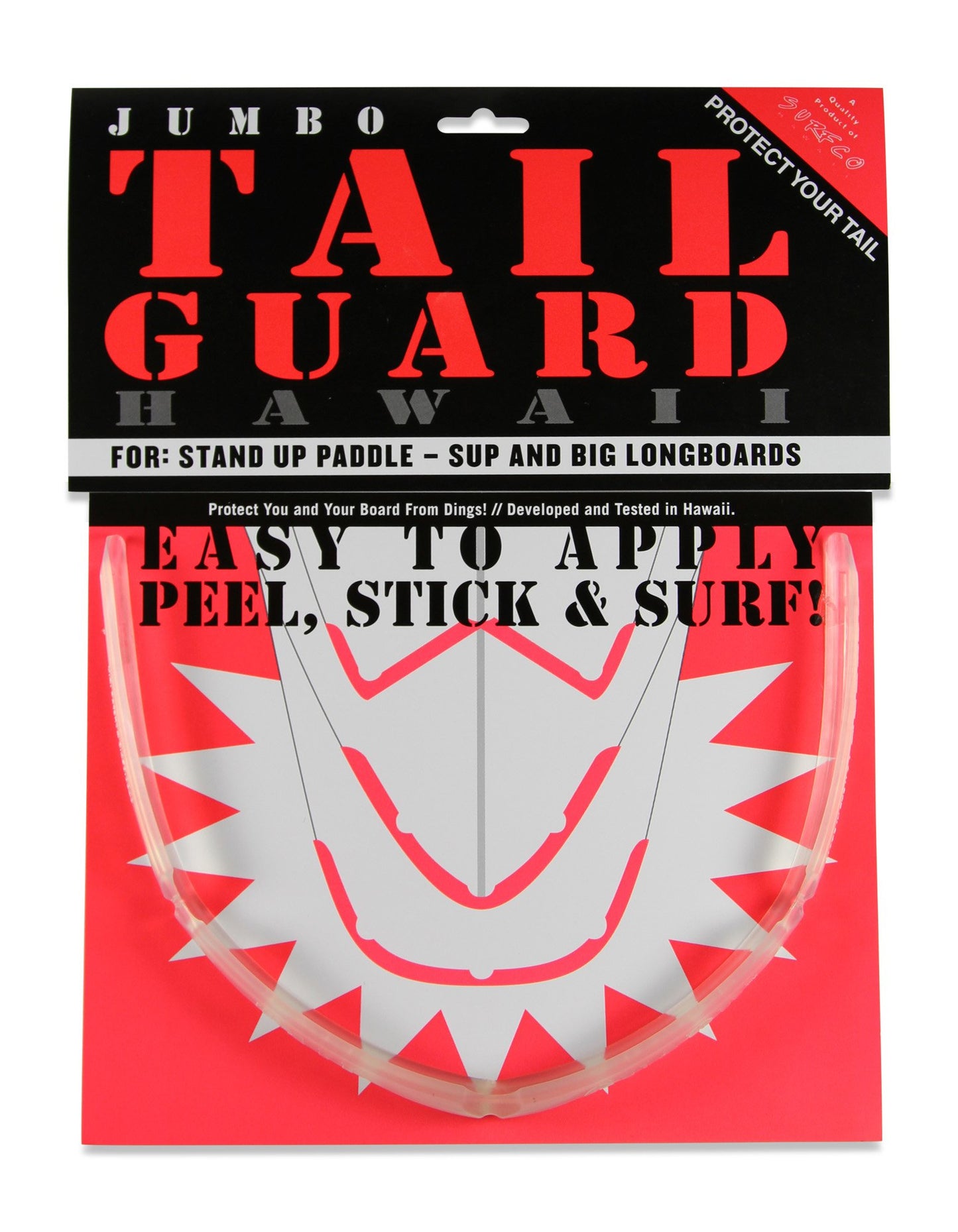 SurfCo Hawaii Jumbo Tail Guard for Stand Up Clear