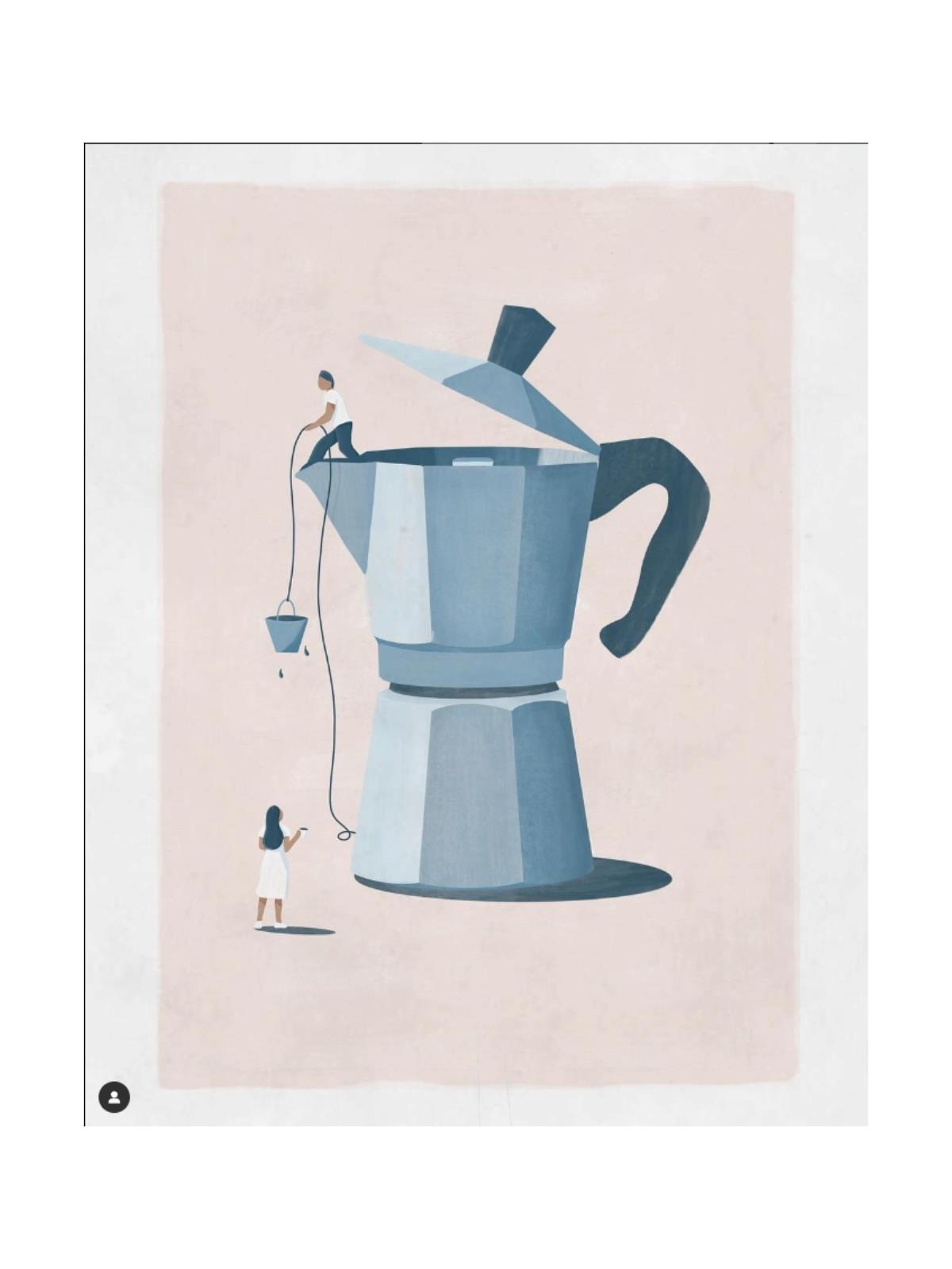 Studio Trev Coffee Maker Postcard