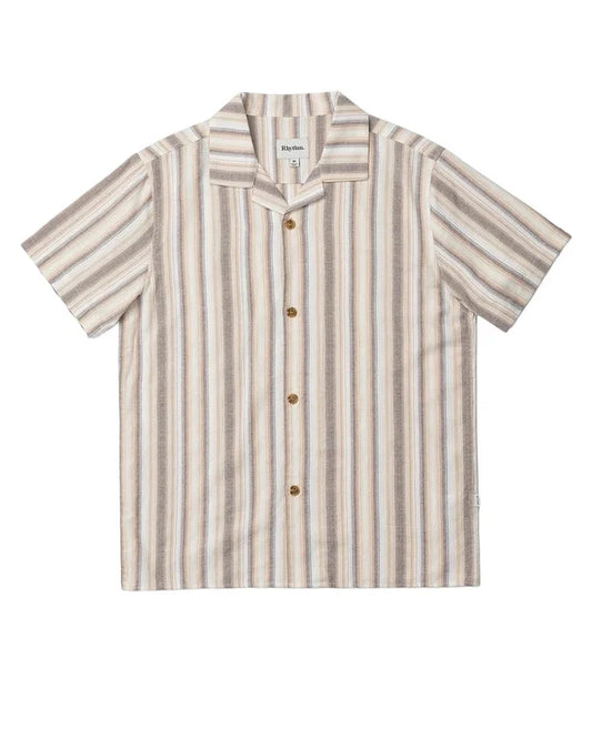 Rhythm Vacation Stripe SS Hemd Weiß/Beige