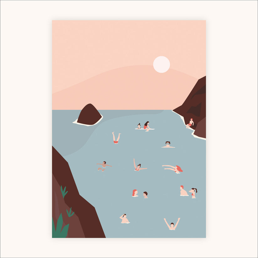 Lines & Lemons Rockpool Postcard