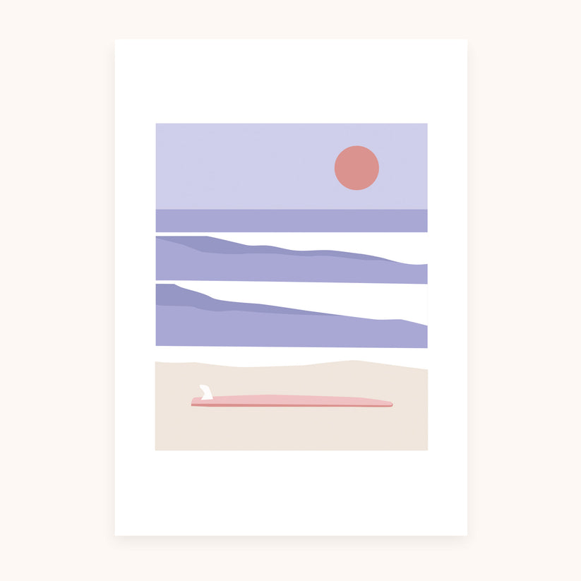 Lines & Lemons Seaside Serenaty A4 Poster