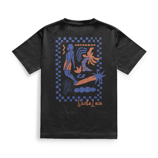 SantoLoco Lizzy Hang Ten Tee Black
