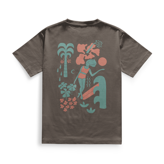 SantoLoco Lizzy Aloha Tee Brown
