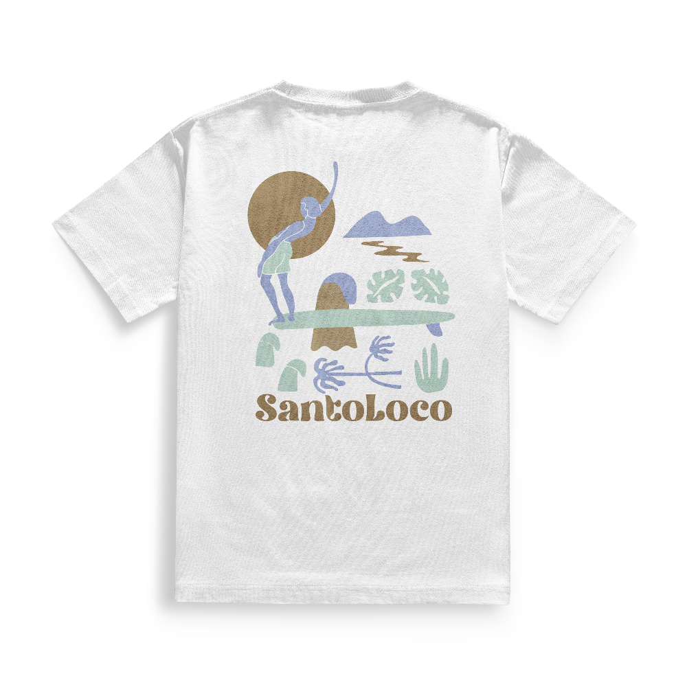 SantoLoco Lizzy Longboard Tee White