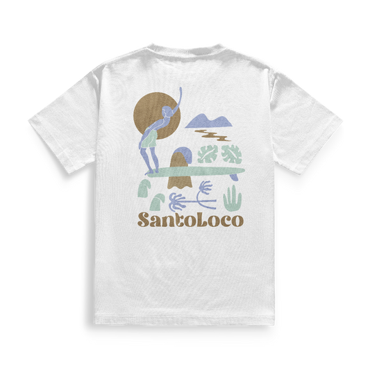 SantoLoco Lizzy Longboard Tee White