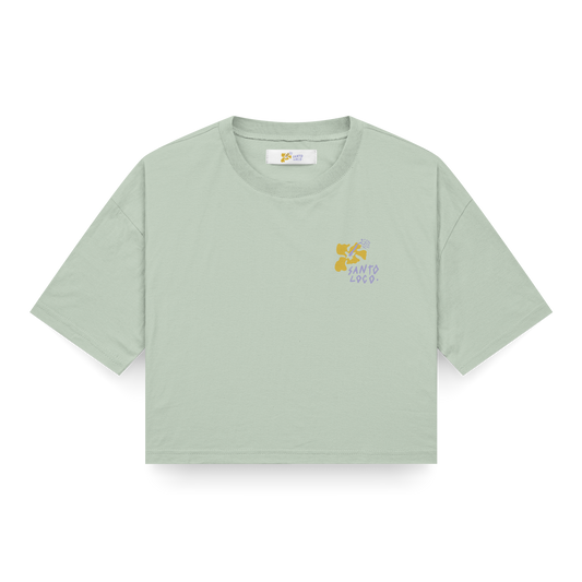 SantoLoco Lizzy Crop Tee Light Green