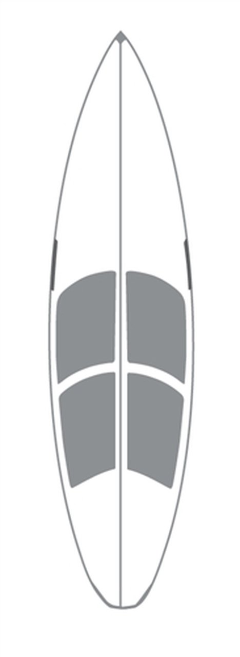 Kit de tapete de cera SurfCo Hawaii - prancha curta de 6'0"