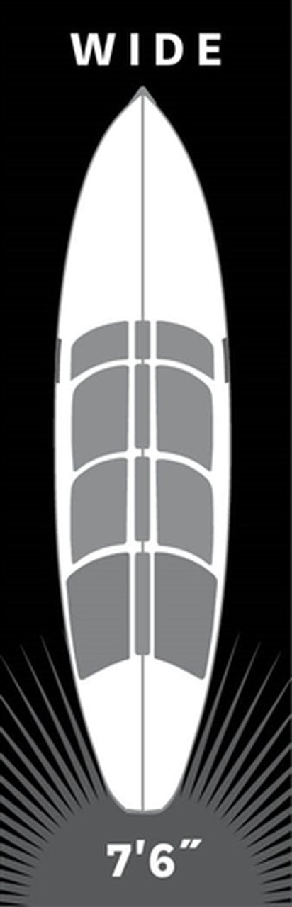 Kit de tapete de cera SurfCo Hawaii - Prancha curta de 7'6" - Larga