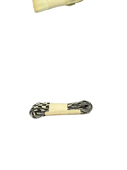 SantoLoco Flat Plaid Schnürsenkel Schwarz/Weiß