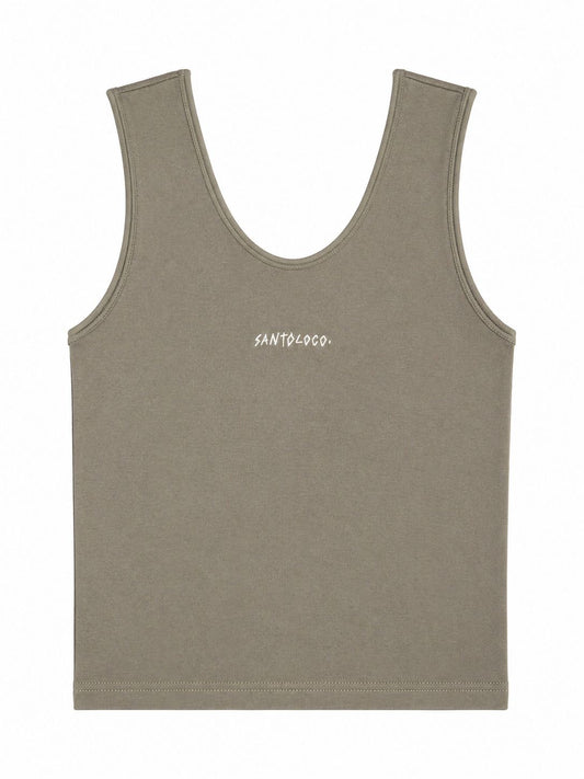 SantoLoco Wms Logo Tank Top Olive