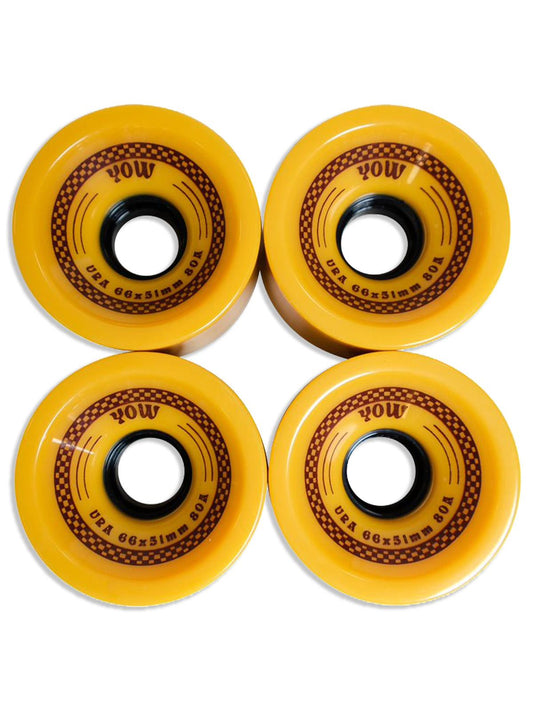YOW Ura Wheels 66mm x 51mm x 80a Wheels Mustard