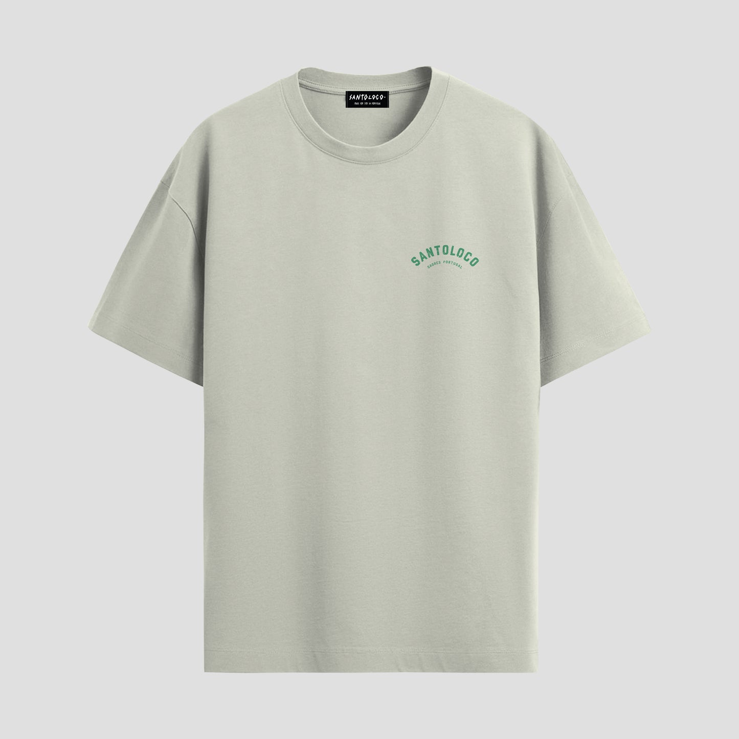 SantoLoco Sagres Surfing is a MotorSport Antique White T-Shirt