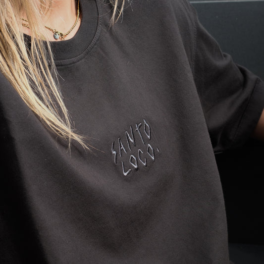 SantoLoco Stick Logo T-Shirt Schwarz