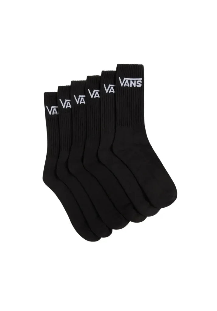 Vans Classic Crew 6er Pack Socken Schwarz