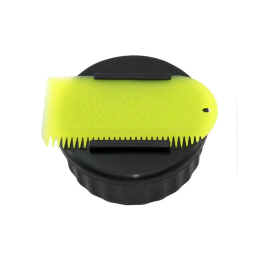 SexWax Container and Comb Set Gelb
