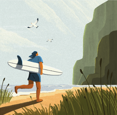 Studio Trev Empty Lineups Postcard