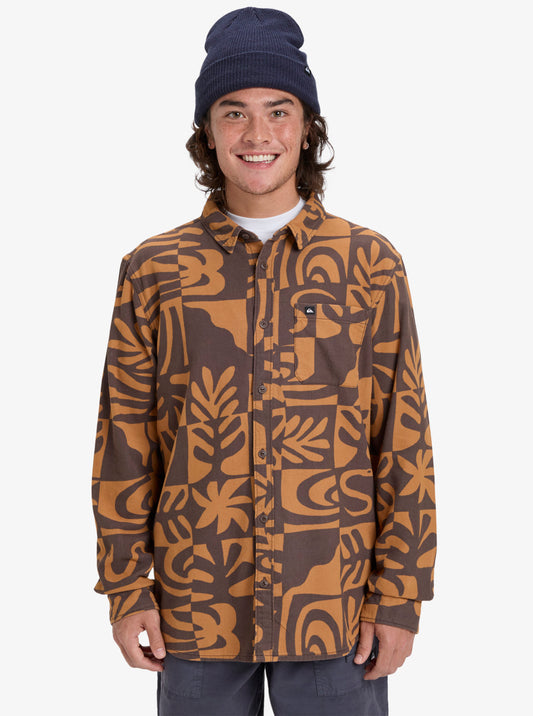 Quiksilver Langarmshirt mit Motherfly-Print, Wüstenmotiv