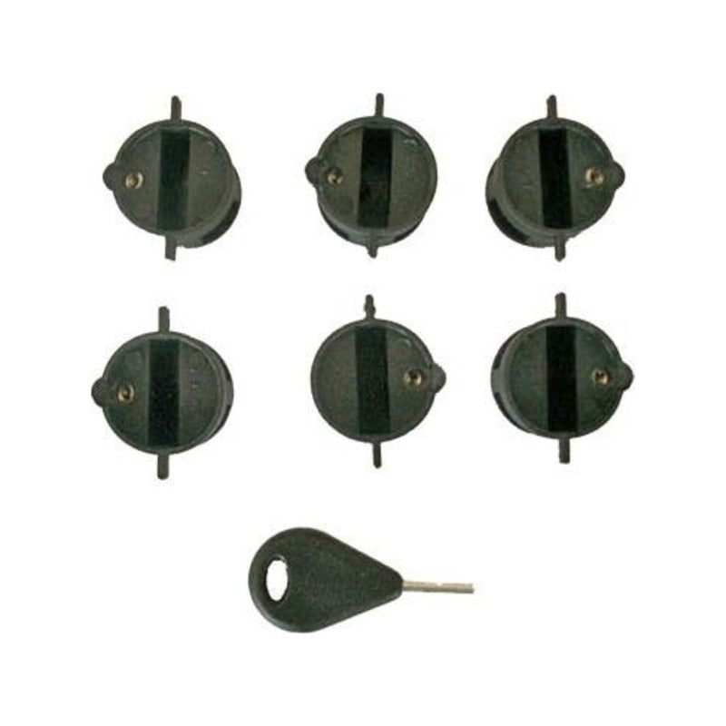 Conjunto de produções de plugues de aletas para sistema FCS preto