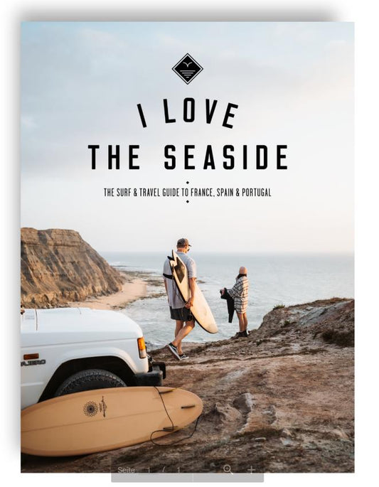 Eu amo o guia de surf e viagens à beira-mar França, Espanha e Portugal