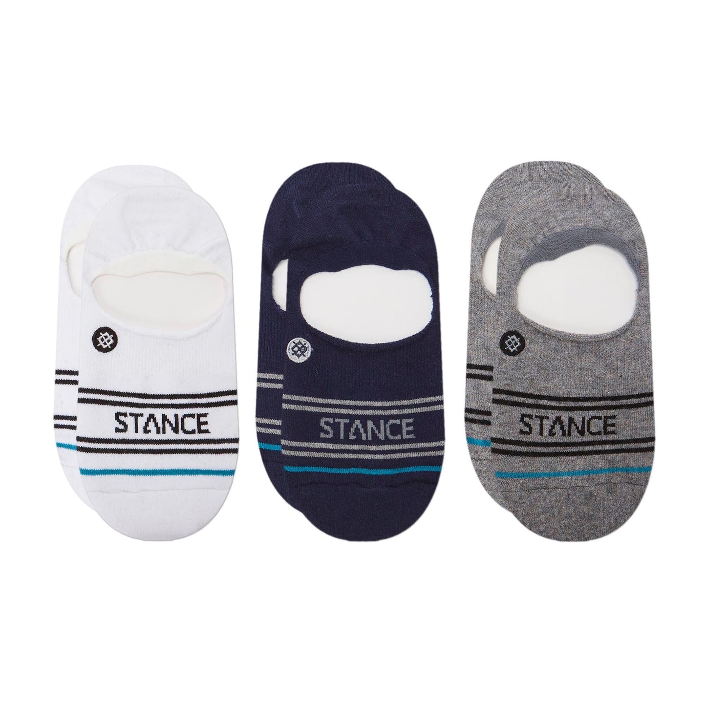 Stance Basic 3 Pack No Show Socks Navy Navy