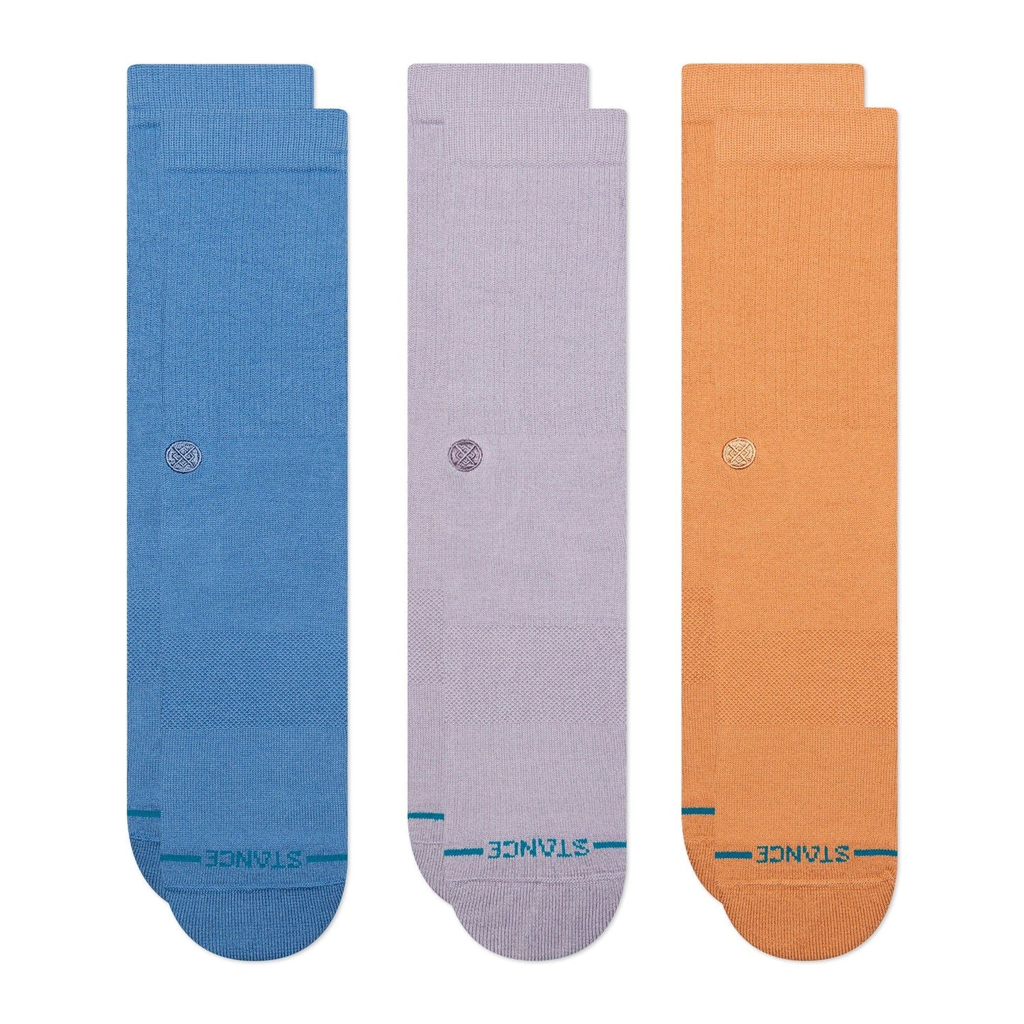 Stance Icon 3 Pack Crew Socks Capri Blue Capri Blue