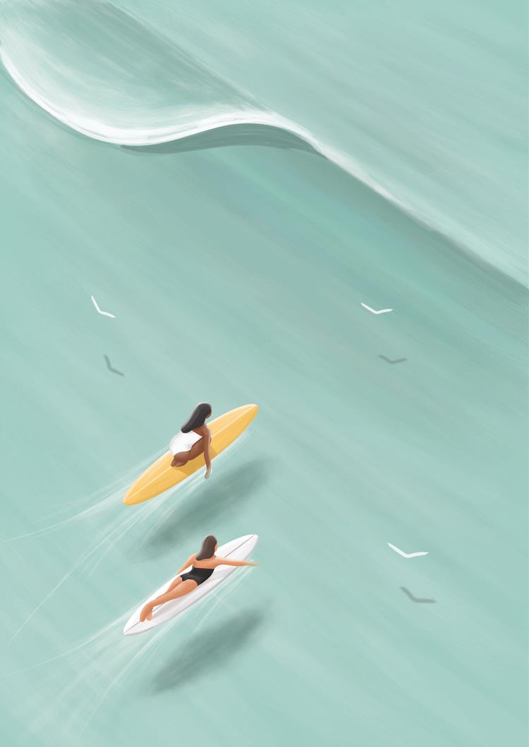 Studio Trev Surf is better shared 2 Postcard