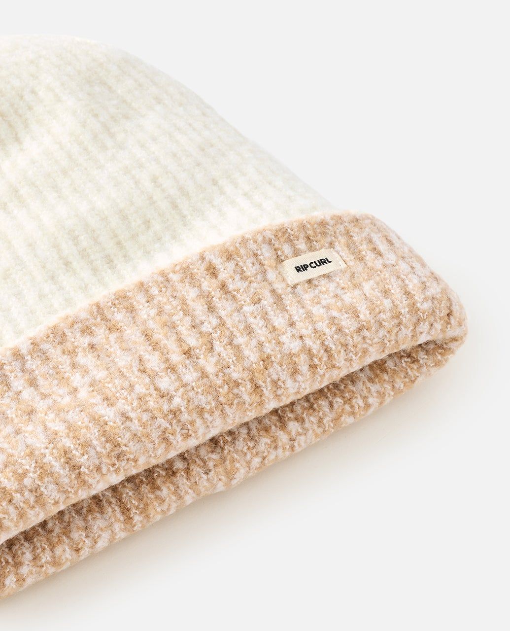 RipCurl 2 Tone Reg Revo Beanie Off White/Tan