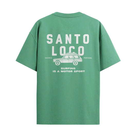 SantoLoco Sagres Surfing ist ein Motorsport-Kashmir-T-Shirt