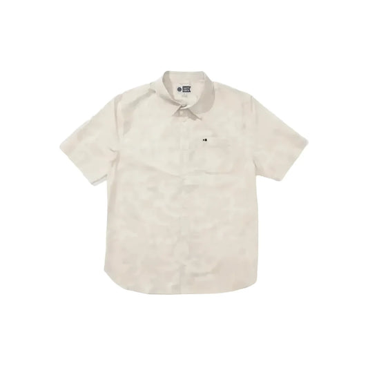 Camisa Salty Crew Drifter com botões e bainha bege