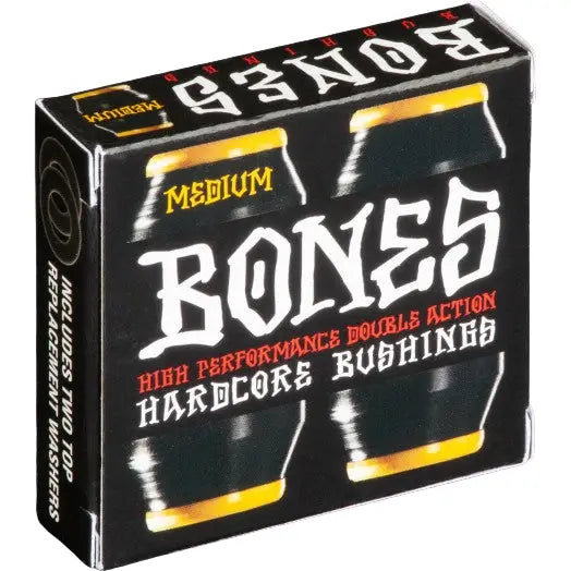 Bones Bushings Hardcore Médio Conjunto Preto Amarelo