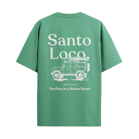 SantoLoco Munich Surfing ist ein Motorsport Kashmir T-Shirt