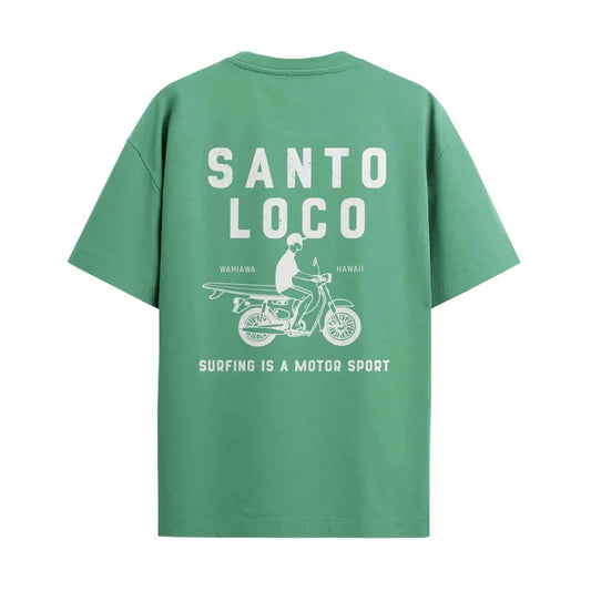 SantoLoco Hawaii Surfing ist ein Motorsport Kashmir T-Shirt
