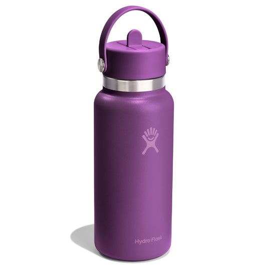 Hydro Flask 32oz Wide Flex Straw Cap Trinkflasche Lila