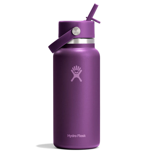 Hydro Flask 32oz Wide Flex Straw Cap Trinkflasche Lila