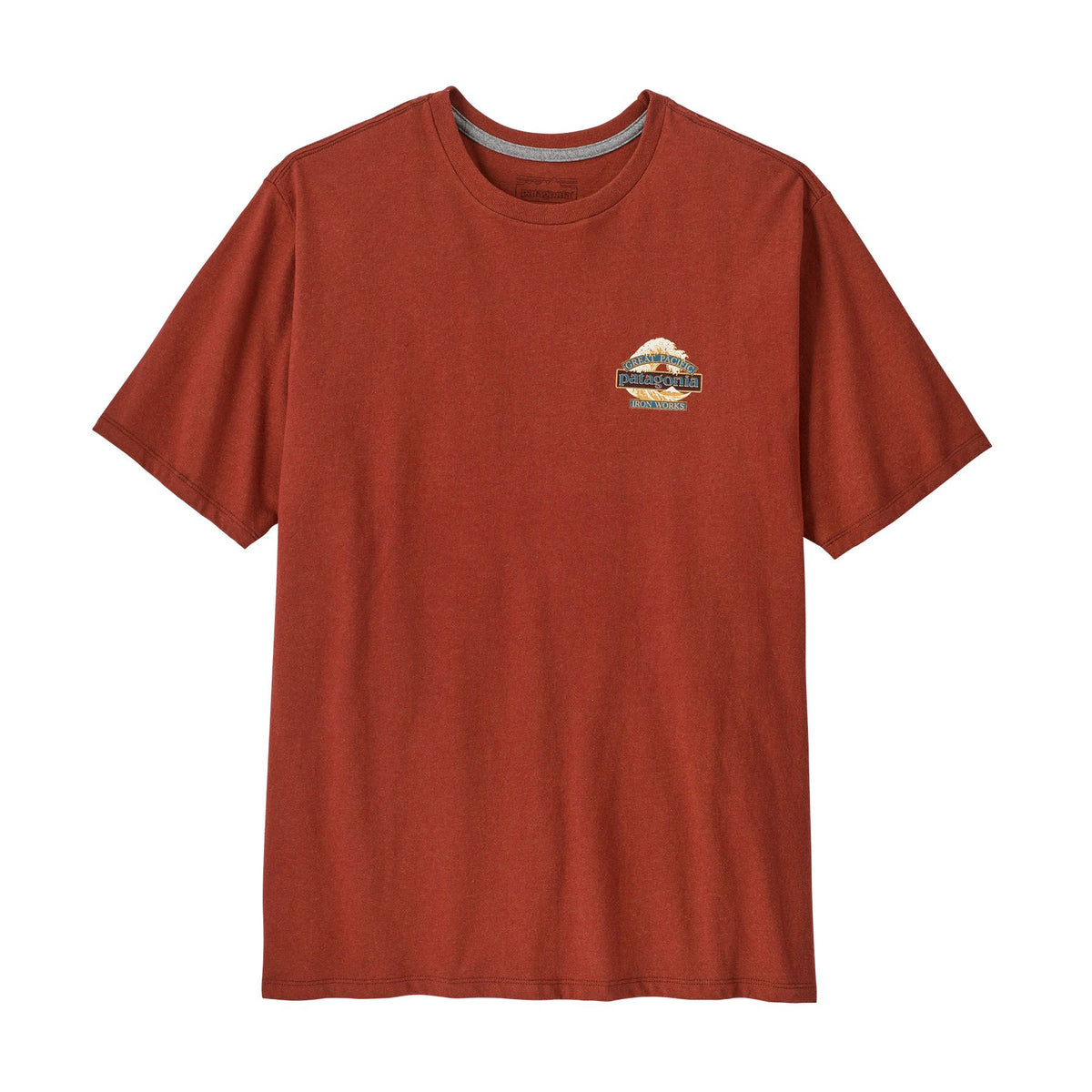 Patagonia Great Waves Responsibili Tee Rust Red Rusty Red