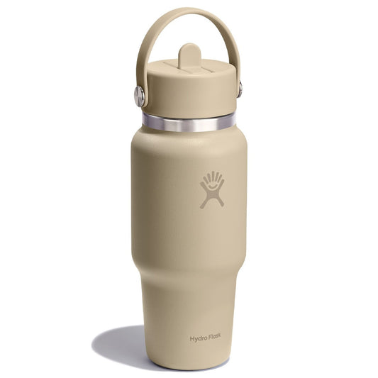 Hydro Flask 24oz Wide Flex Straw Travel Trinkflasche Beige