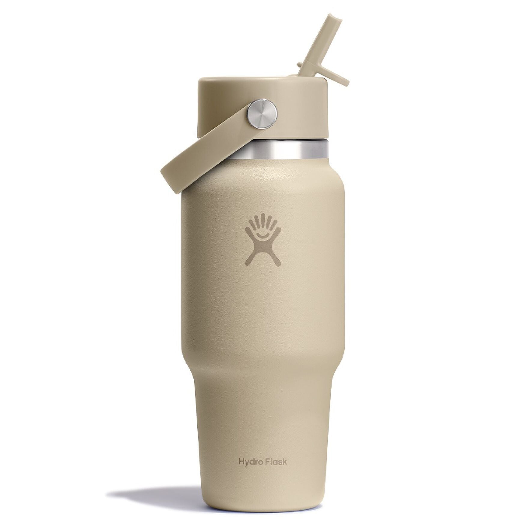 Hydro Flask 24oz Wide Flex Straw Travel Trinkflasche Beige