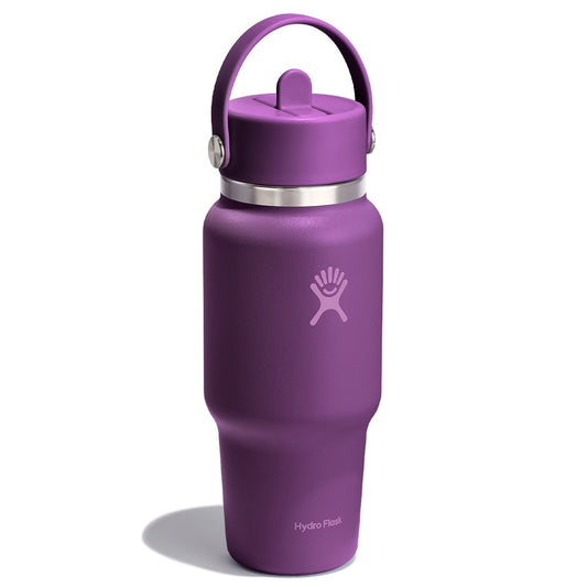 Hydro Flask 24oz Wide Flex Straw Travel Trinkflasche Lila