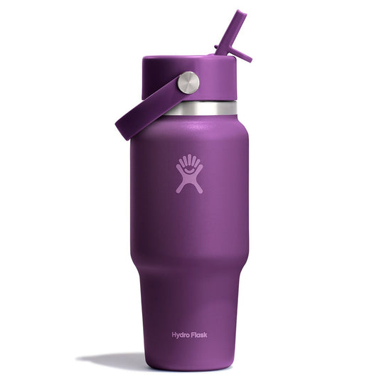 Hydro Flask 24oz Wide Flex Straw Travel Trinkflasche Lila
