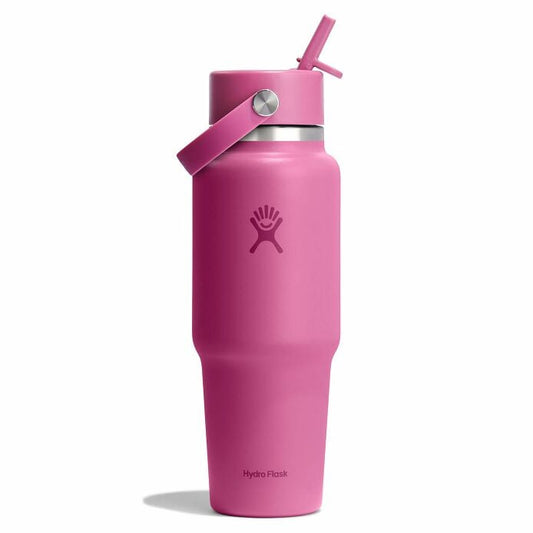 Hydro Flask 32oz Wide Flex Straw Travel Reef Trinkflasche Pink