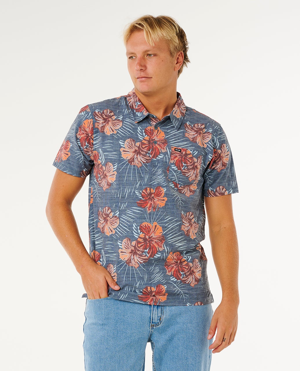 Rip Curl Sessions Aerotech Polo Light Navy