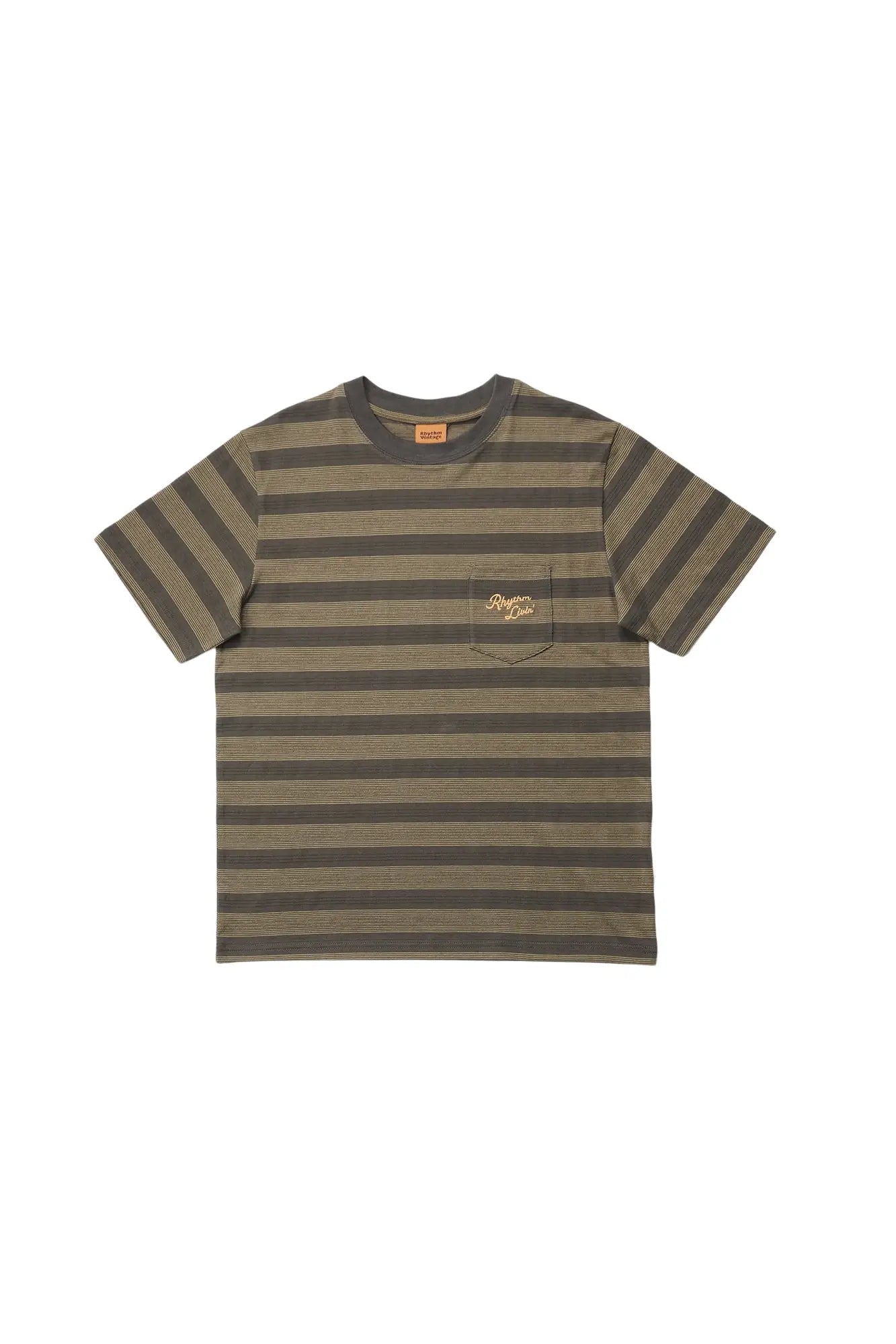 Rhythm Vintage Stripe Jacquard S/S T-Shirt Olive