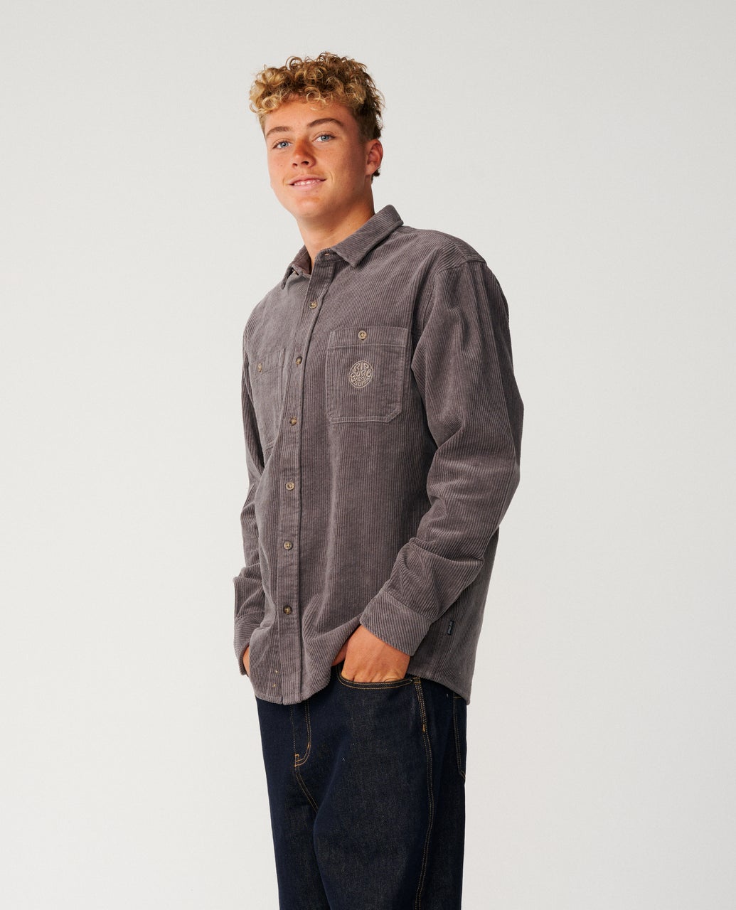 RipCurl Premium Surf Cord Longsleeve Deep Mushroom