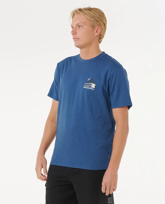 Rip Curl VaporCool Search Range T-Shirt Blau