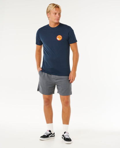 Rip Curl Pacific Rinse Stacked Tee Dark Navy