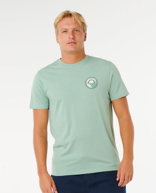 Rip Curl Pacific Rinse Stacked Tee Aloe
