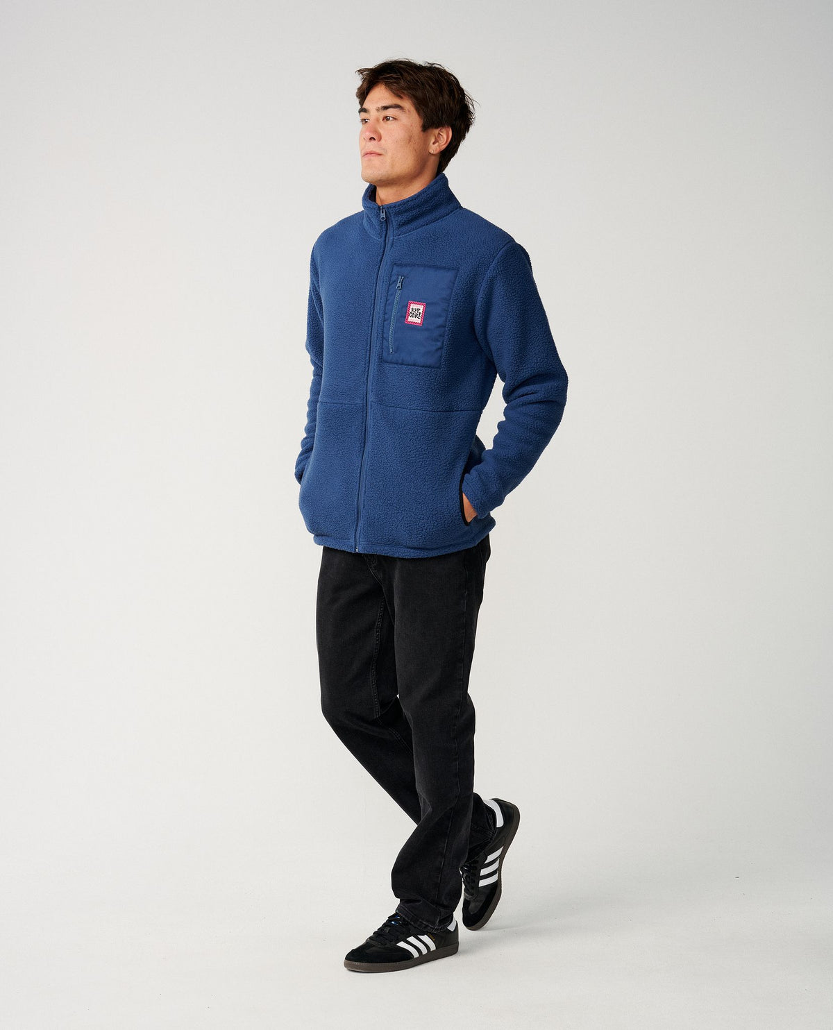 RipCurl Streamline Big Bear Polar Fleece Jacket Navy